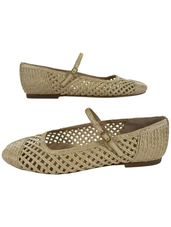 Veronica Beard Shoes - Veronica Beard Ellie Raffia Natural Beige Cute Flats Women's Size 7 MSRP$395 NEW